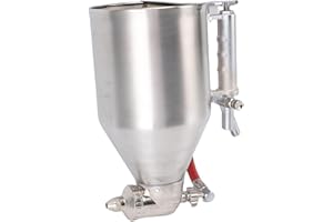 TIKATARER 3.5L Drywall Texture Sprayer, Cement Mortar Sprayer, Stainless Steel Air Hopper Spray with 1/4 Inch Inlet, Ideal fo