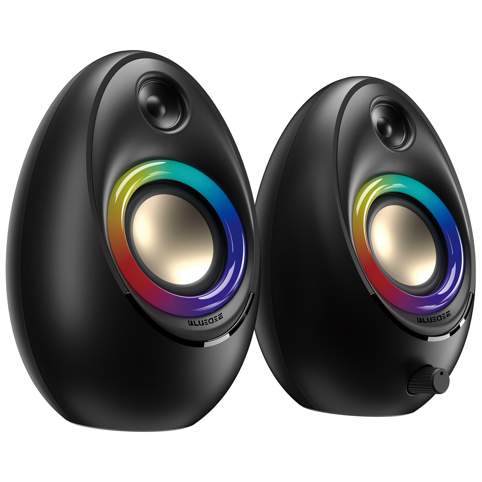 Photo 1 of Bluedee Computer Speakers for Desktop PC, Bluetooth 5.4 Desktop Speakers with 2 Speaker Units, Dynamic RGB Light USB Speaker, USB/Type-C Powered Plug & Play PC Speakers for Desktop, Laptops, Tablet