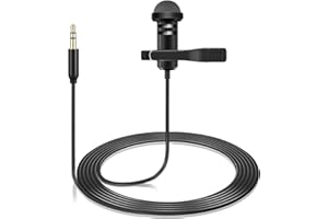Lavalier Microphone for Rode Wireless GO 2 / ii & DJI Mic Transmitters, Omnidirectional Lapel Lav Videomic with Clip, 5 ft