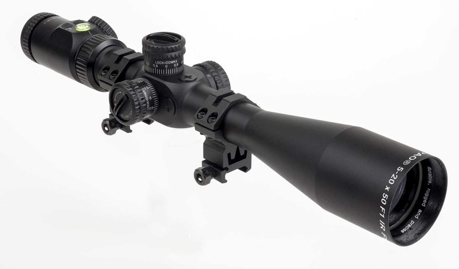 PAO 5-20x50 FFP Side Parallax Illuminated Half Mil Dot Rifle Telescopic scope FFP