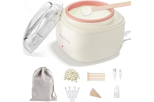 AUZEAL Mini Eyebrow Wax Kit for Women, Wax for Eyebrows Hair Removal, 26 Eye brow Waxing Sticks, 100g Brow Waxing Beads, USB Fast Heat, Smart Constant Temp, Travel or Home Use