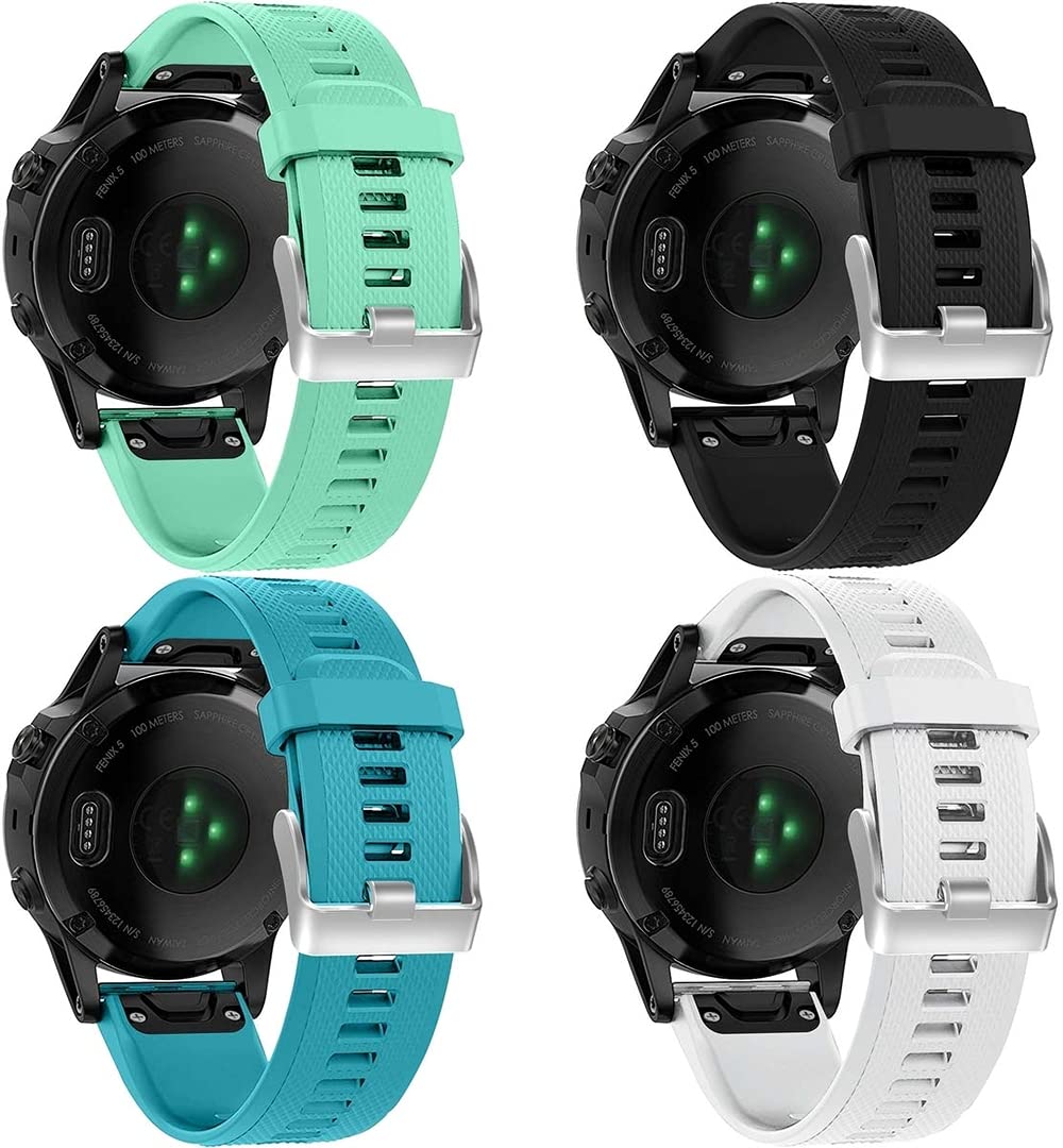 Chainfo Strap Compatible with Garmin Approach S60 / Approach S62 Watch Band, Replacement Adjustable Bracelet Silicone Sports Strap (4-Pack I)