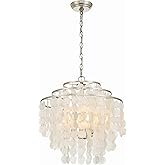 Crystorama Brielle 4 Light Antique Silver Chandelier