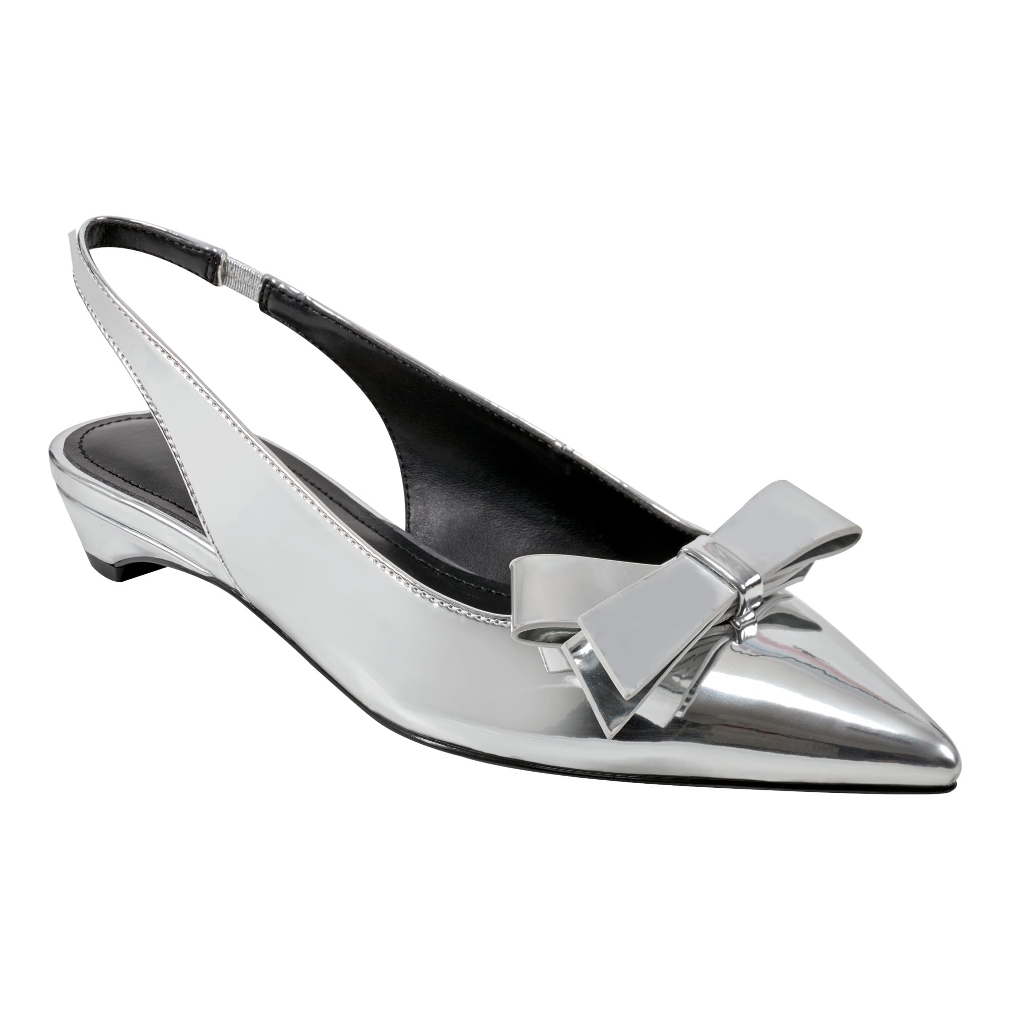 Marc Fisher Women’s KERREY Ballet Flat, Silver 040, 6.5