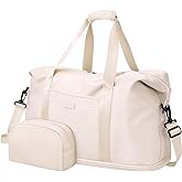 Expandable Travel Duffle Bags Weekender Overnight Bags for Women Men Hospital Bag for Women Labor Delivery with Toiletry Bag Waterproof