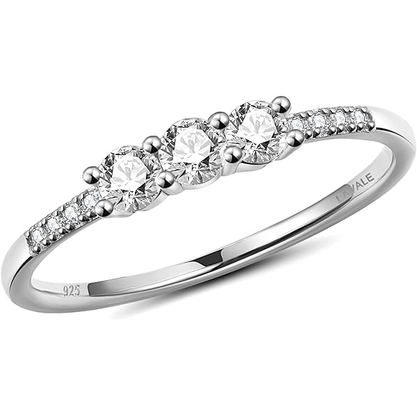 Anillo De Coproiso Con Vástago Dividido, Anillo De Diaantes, Anillos únicos Para Ujer 14K