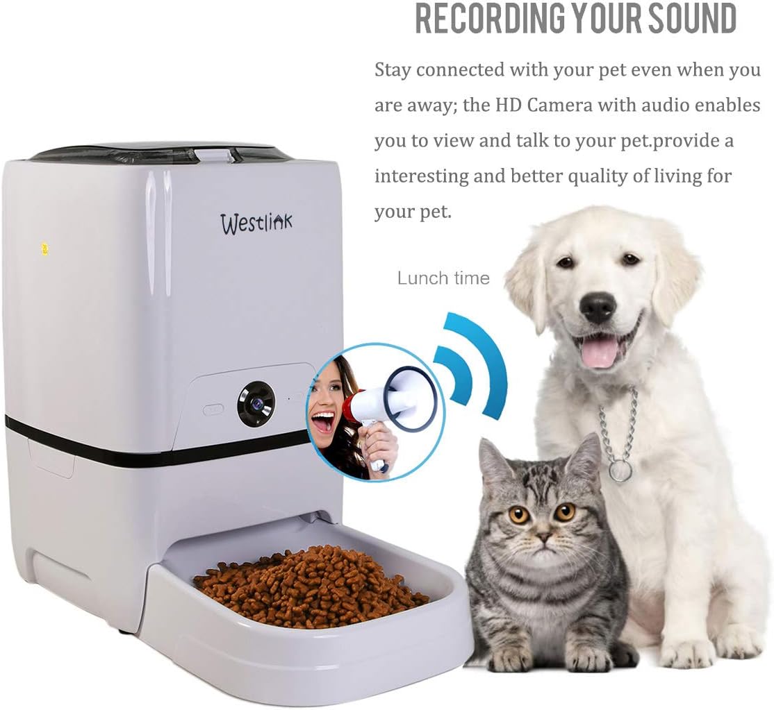 westlink automatic pet feeder food dispenser