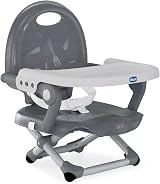 Chicco Pocket Snack Booster Seat for Children 6 Months to 3 Years Dark Grey view 1