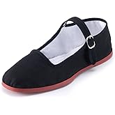 SAEEKO Womens Classic China Flats, Casual China Doll Shoes, Cotton Mary Janes, Chinese Tai Chi Shoes