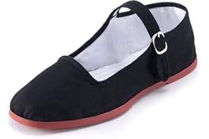 SAEEKO Womens Classic China Flats, Casual China Doll Shoes, Cotton Mary Janes, Chinese Tai Chi Shoes