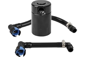 EVIL ENERGY Oil Catch Can, Air Oil Separator compatible with Ford 2018-2023 Mustang GT 2019 Mustang Bullitt 2021-2023 Mustang Mach I Passenger Side 3OZ