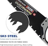 AIRAJ 450mm Pro Hand Saw Pruning Saw Chip-Removing Design for Wood Cutting view 3