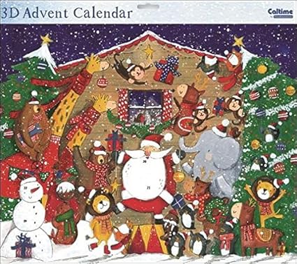 Immagini Del Natale Glitterate.Grande Calendario Dell Avvento Wdm419379 Babbo Natale Friends Dalla Serie Caltime Glitter Varnish Amazon It Cancelleria E Prodotti Per Ufficio