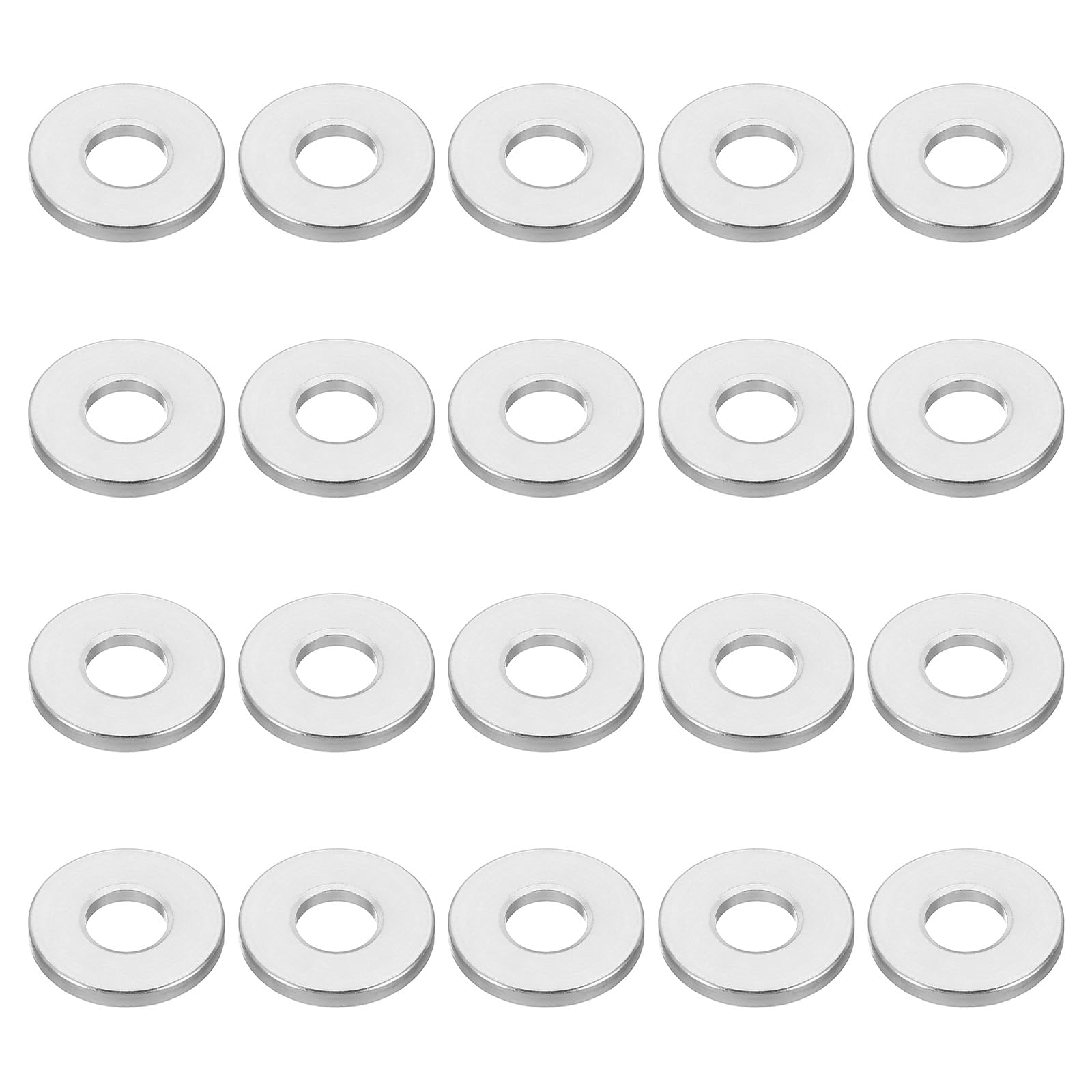 PATIKIL M6 Aluminum Spacers, 20 Pcs Metal Spacer Aluminum Round 6.2mm ID x 15mm OD x 2mm L Thickness Aluminum Spacer Screw Standoff for 1/4" or M6 Screw Bolts