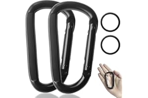 OAK-SPORTS Carabiner Clip, 3" Heavy Duty Small Carabiner for Hammocks, Camping Accessories, Hiking, Keychains, 880 lbs, Black
