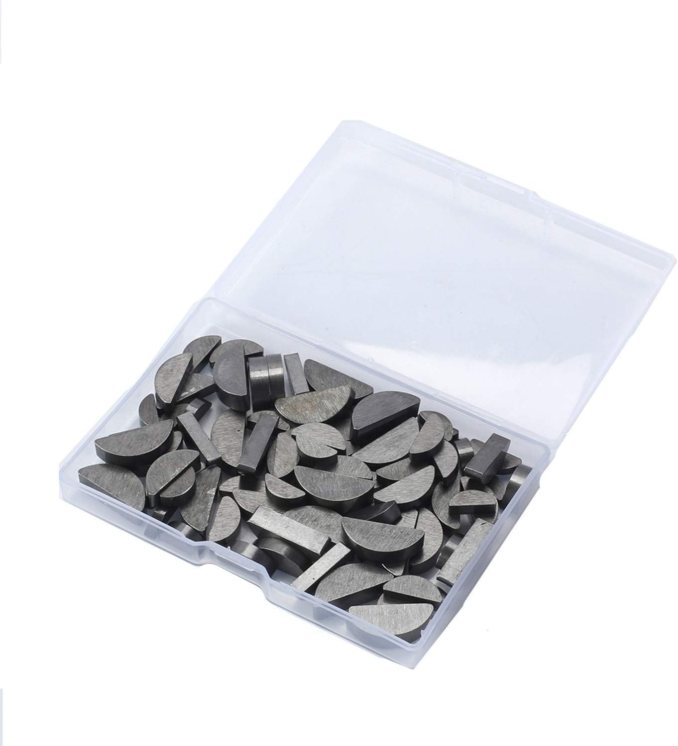 Nisorpa Woodruff Key Set Metal 80pcs Metric Woodruff Key Assortment
