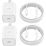 [Apple MFi Certified] iPhone Fast Charger,Belcompany 2Pack 20W PD USB C Wall Charger Type C Fast Charger Block with 6FT USB-C