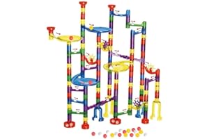 WTOR 216PCS Marble Run Super Set Toys Marble Maze Game Educational Learning Building Blocks Boys Girls Toys Gift for Kids Children (216PCS) (216PCS)