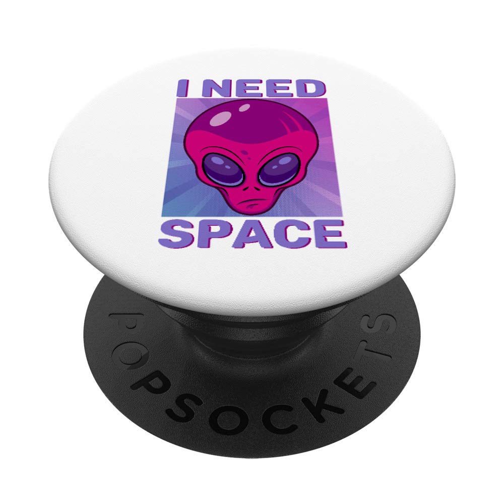 Purple Space Pink Alien Lovers Love Aliens PopSockets PopGrip: Swappable Grip for Phones & Tablets