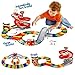 GAMZOO Tracks Toy Set for 2,3,4 Years Old Boys and Girls with 96 PCS Flexible Race Track, Fire Truck Vehicles, Spiral Track and Bridge Firehouse Toys Christmas and Birthday Gifts
