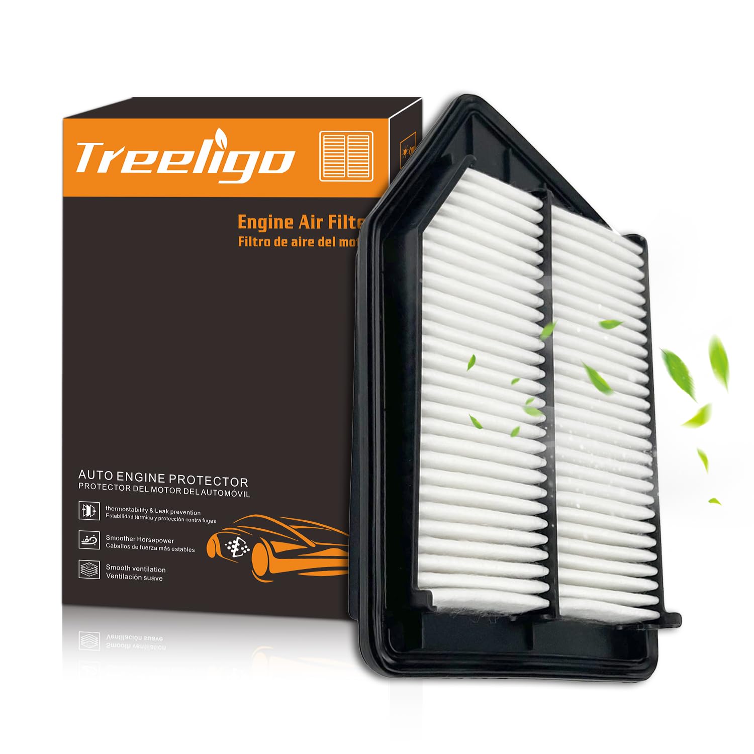 Photo 1 of Treeligo CA11476 Engine Air Filter Compatible with Honda Accord L4 2.4L (2013-2017), for Acura TLX L4 2.4L(2015-2020),Replaces 17220-5A2-A00