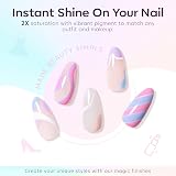 Modelones Gel Nail Polish 6 Colors Pastel Kit with Nail Art Brush view 4