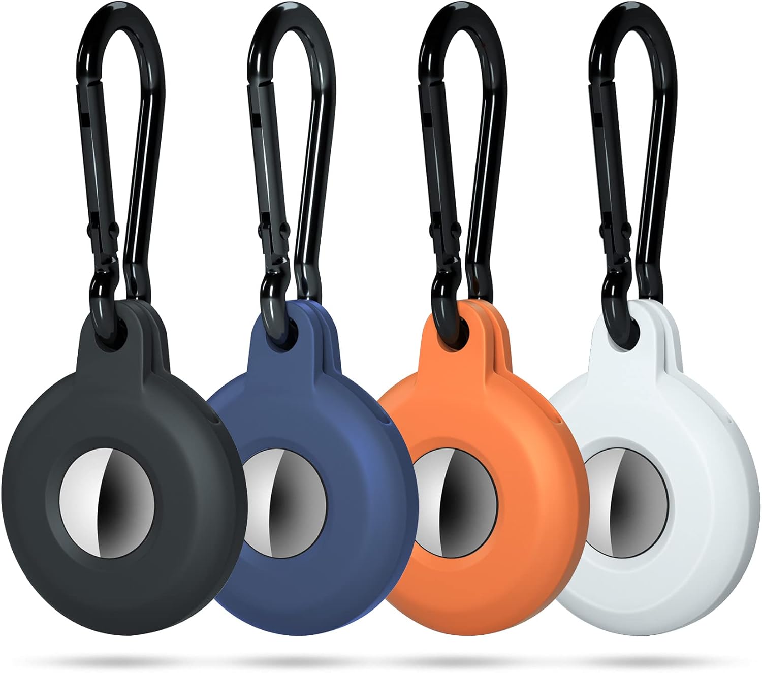 4 PCS Protective Case for AirTag, Silicone Secure Holder with Key Chain