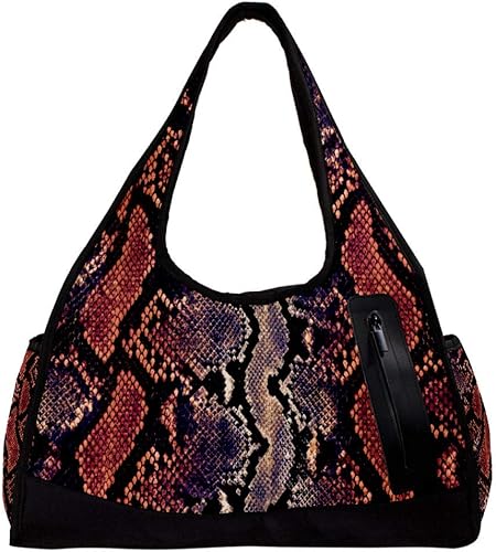 Amazon Mystage ボストンバッグ ダッフルバッグ レディース メンズ 蛇 スキン ヘビ柄 キャリーバッグ 旅行 修学旅行 ライブ お泊まり ショルダーバッグ スポーツバッグ Mystage スポーツトートバッグ