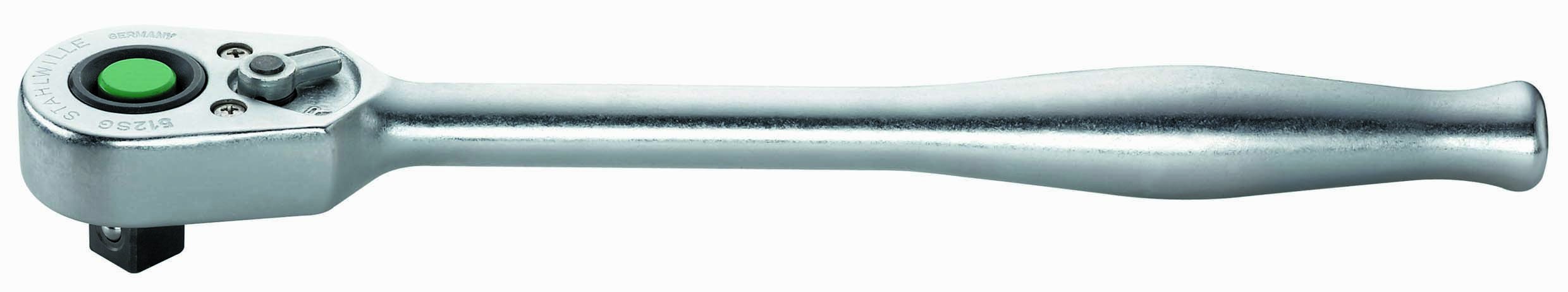 Stahlwille 13110030 512SG-QR QuickRelease Ratchet for Socket with Safety Lock and Steel Handle, 265.5 mm Length