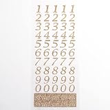 Italian Options 15mm Script Rose Gold Glitter Self Adhesive Numbers Craft view 2