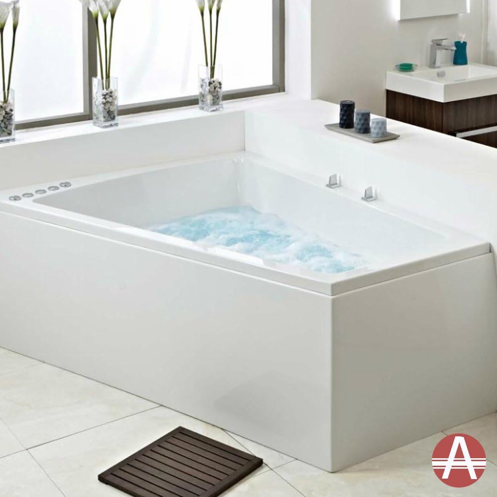 Taranto 1700mm (L) x 1300 mm (W) x 470mm (D) Luxury Amanzonite Corner Whirlpool Bath Inc Panels - Left Handed