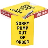 Maitys 36 Pack Sorry Pump out of Order Gas Pump Nozzle Cover Bag, Yellow | Reusable 9 x 11 in Nozzle Hood Bag, with 4 in Top Opening, for Gas Stations, Service Closures, and Pump Maintenance
