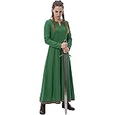 miccostumes Women's Viking Dress Medieval Cosplay Costume Linen Blendy Long Sleeve Underdress