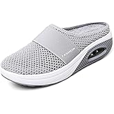 Diabetic Air-Cushion Slip-On Walking Shoes, Orthopedic Diabetic Slippers, with Arch-Support for Women