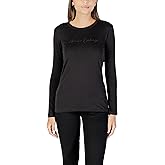 Armani Exchange Womens Signature Logo Long Sleeve Tee