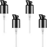 Boao 4 Pcs Replacement Foundation Pump Plastic Pump with Lid,Black | Fits Most Standard 30ml Foundation Bottles, Makeup and Lotion Dispensers, Easy Press, for New and Original Bottle