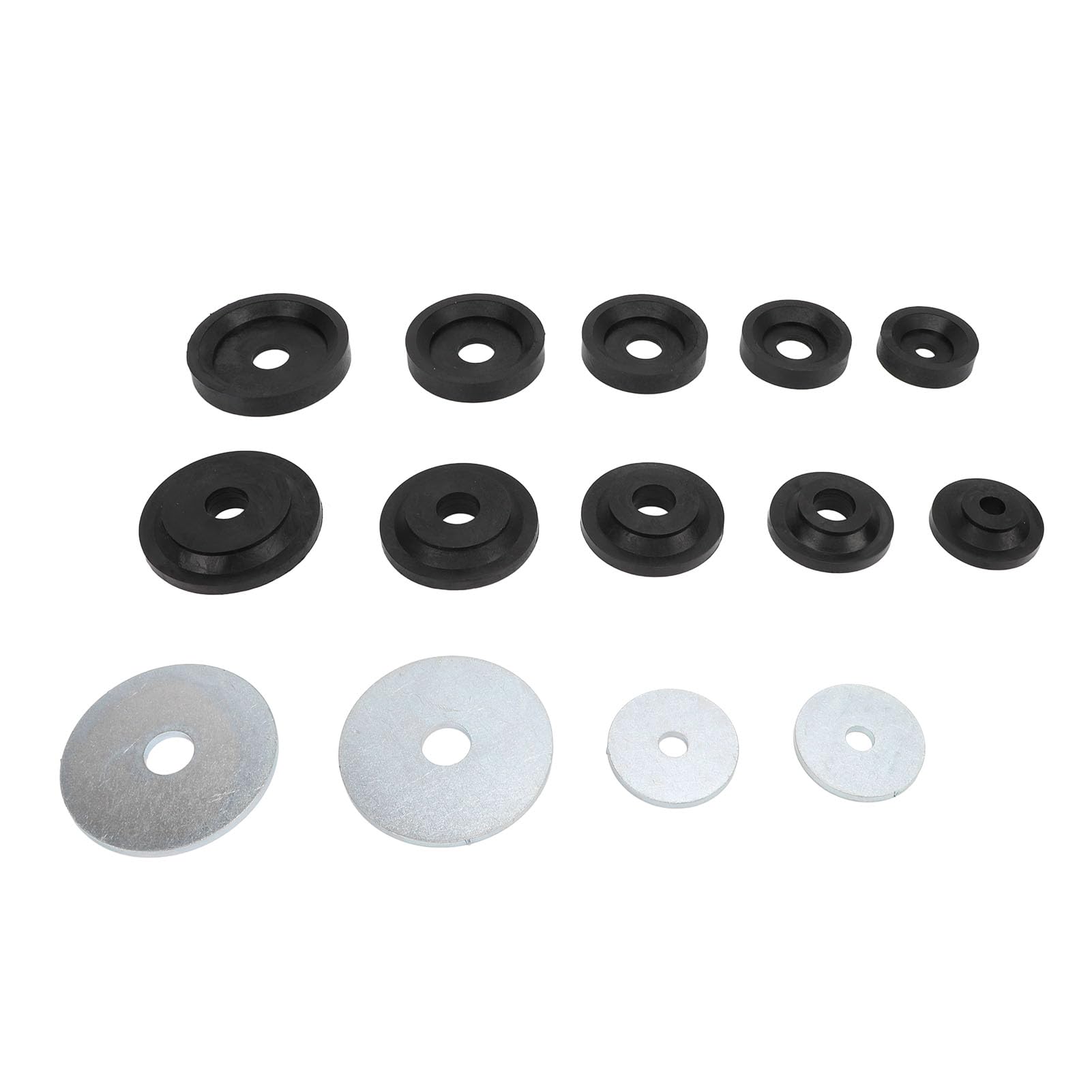 14 Piece Dimple Die Set, Sheet Metal Dimple Die Set, Dimple Die Set and Steel Backing Discs, Carbon Steel Flared Hole Dimple Dies Backing Discs Set for Harbor Freight Hydraulic Pun