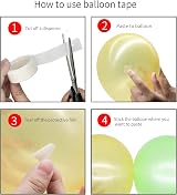 KkaFFe Balloon Arch Kit Tape Strip Single Double Hole Transparent view 5
