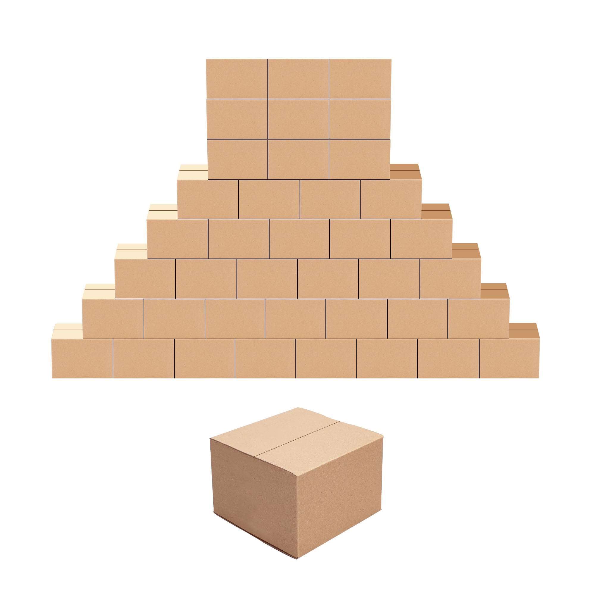 EdenseeLake 40 Pack 6x6x4 inches Shipping Boxes Small Cardboard Boxes for Packing, Moving, Mailing, Brown Image