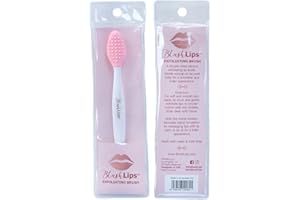BlushLips A Double-Sided Silicone Exfoliating Soft Lip Brush Applicator Wand Tool For Plump Smoother Fuller Lip Appearance (Pink)