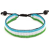 FAHARI Flag Bracelet | Adjustable | Handcrafted | Beaded, Boho | Patriotic Flag Bracelet