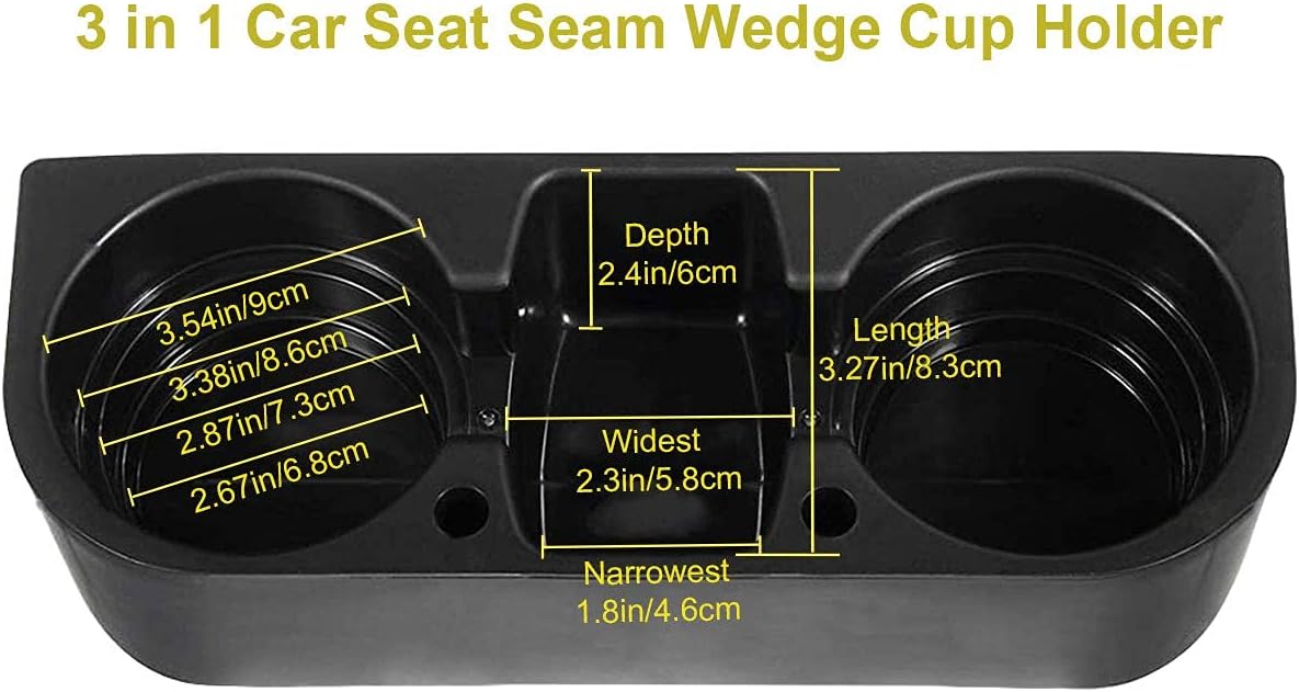 Linkhood Car Cup Holder, Car Seat Seam Wedge Cup Holder, Car Cup Cellphone Holder Expander, Food Drink Mug Bottle Mount Stand, Storage Organizer Multifunction Glove Box Car Accessories: Automotive