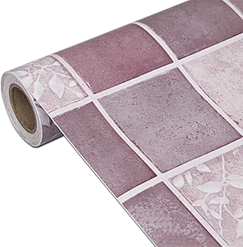 Yenhome Vinyl Purple Oilproof Kitchen Backsplash Peel And Stick