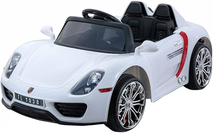 Amazon 乗用ラジコン スポーツカー 918 Style ホワイト 超リアルハイディティール ペダルとプロポで操作可能な電動ラジコンカー 乗用玩具 憧れのスポーツカー 子供が乗れるラジコンカー 電動乗用玩具 Rc ｒｃ Hl 1038 電動乗用 おもちゃ