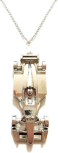 Amazon シルバー ネックレス メンズ レディース アクセサリー チェーン F1 カート レース 車 マシーン ストリート系 原宿系 面白い 派手 Syshop ネックレス 通販