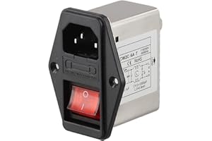 IEC Power Filter with Safety Switch, for EMI Filter Socket 3A 6A 10A CW2B-T CW2C-T Metal Case for Communication Equipment and
