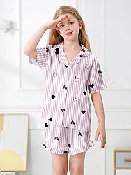 Umeyda Girls Satin Silky Collar V Neck Ruffle Short