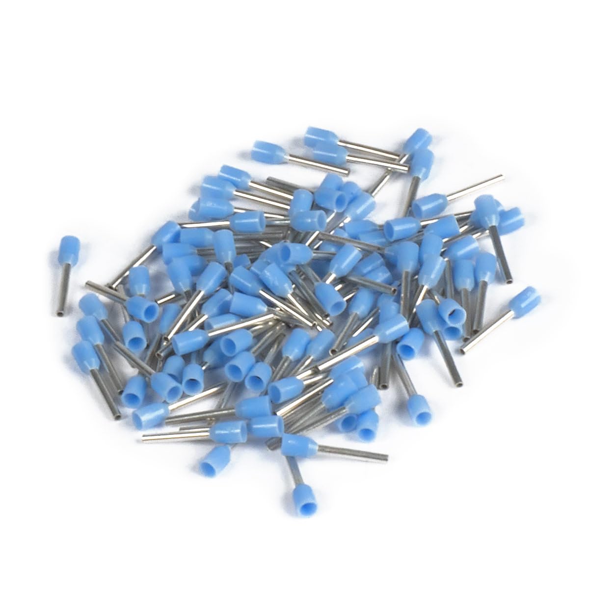 ERKO Wire End Ferrules 100 pieces, Wire Cross Section, 0.25 mm², Length 6 mm, Professional Cable Lugs Made of Galvanised Copper with Polyamide Insulation, Cable Connector for Electricians — image 1