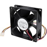 ECSiNG 80mm 4 Pin PWM Cooling Fan Compatible with PVA080G12Q 12V 0.65A 80 x 80 x 25 mm for Desktop Case Server