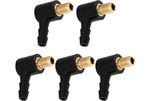 Briny River 5Pcs Fuel Fitting 128-166-1 Carburetor Fuel Line Connector Compatible with Walbro 52/58 Carburetors, 4mm OD